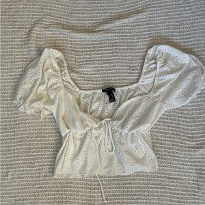 White off the shoulder top